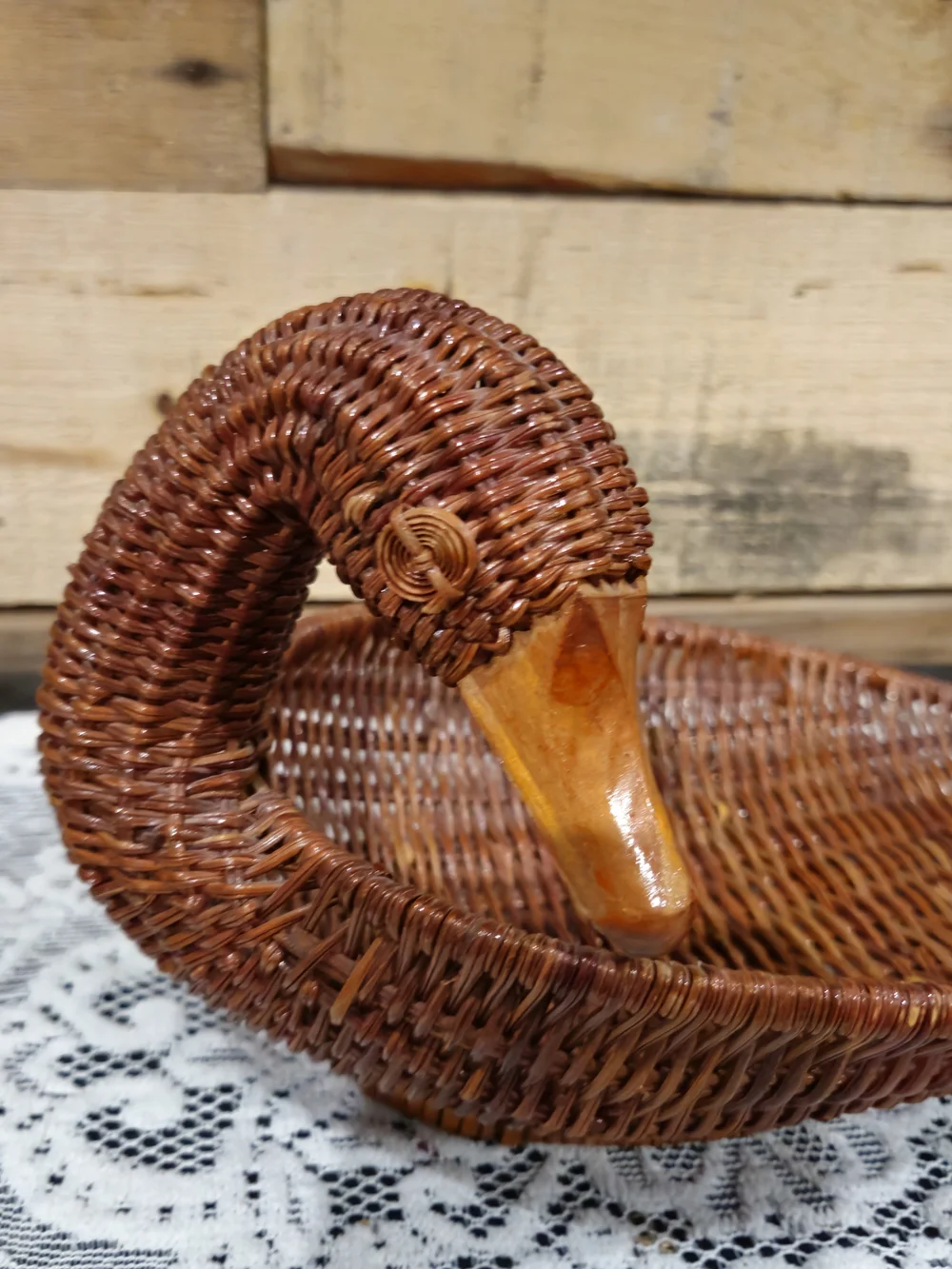 Woven Duck Basket - Brown Decorative Tray